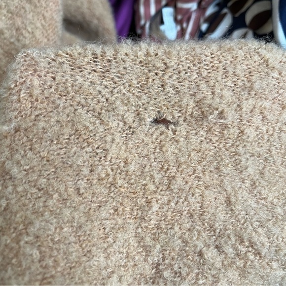 Free People Phantom Cardigan Size Small Camel Mohair Duster FLAWED. - Picture 10 of 10